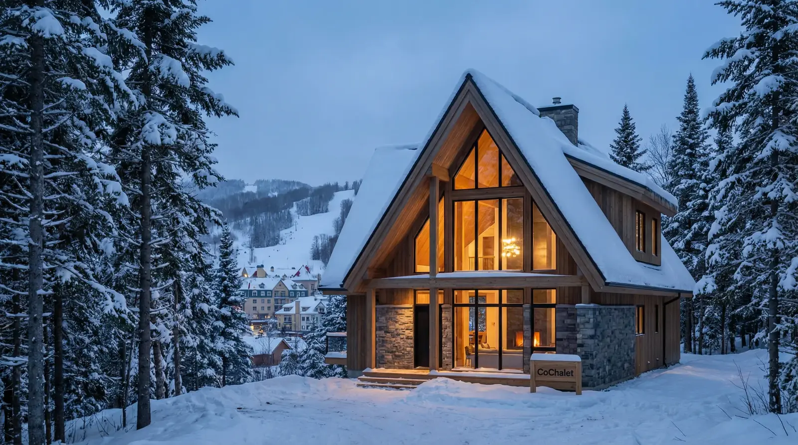 Luxury mountain chalet in the Laurentians